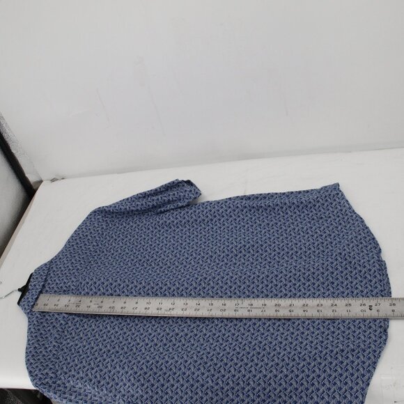 untuckit shirt Mens medium silineo short sleeve slim fit linen wave print casual - Picture 10 of 11